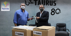 Prefeito Dr. Link recebe doação de mais de 600 máscaras de proteção da empresa Taurus