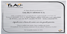 Taurus tem a primeira arma certificada por OCP privado no Brasil