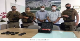 Polícia Militar de Siderópolis recebe armamento para reforçar a segurança do município